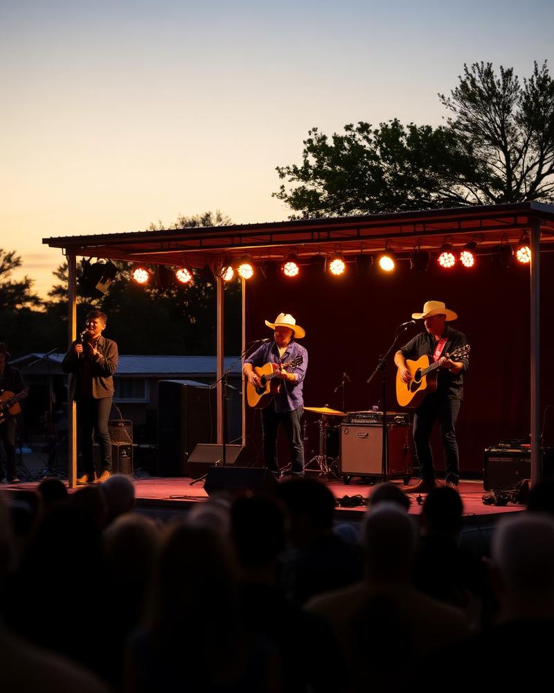 Country band on stage